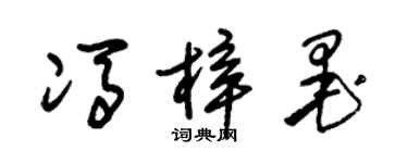 朱錫榮馮梓墨草書個性簽名怎么寫