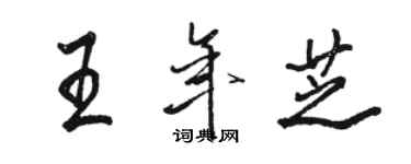 駱恆光王年芝行書個性簽名怎么寫