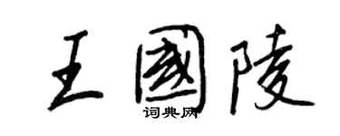 王正良王國陵行書個性簽名怎么寫