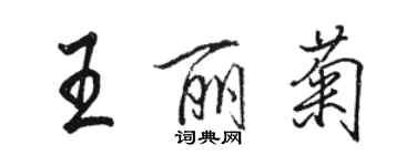 駱恆光王麗菊行書個性簽名怎么寫