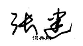 朱錫榮張建草書個性簽名怎么寫