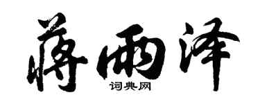 胡問遂蔣雨澤行書個性簽名怎么寫