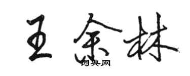 駱恆光王余林行書個性簽名怎么寫