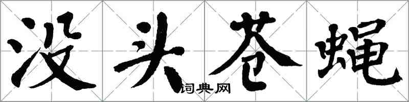 翁闓運沒頭蒼蠅楷書怎么寫