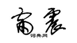 朱錫榮雷震草書個性簽名怎么寫