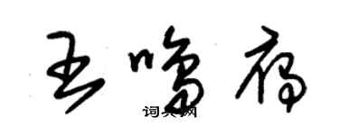 朱錫榮王鳴雁草書個性簽名怎么寫