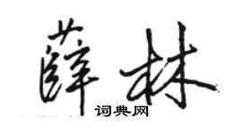 駱恆光薛林行書個性簽名怎么寫