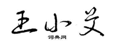 曾慶福王小艾草書個性簽名怎么寫