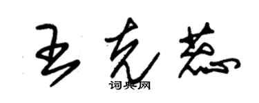 朱錫榮王克蕊草書個性簽名怎么寫