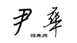 王正良尹華行書個性簽名怎么寫