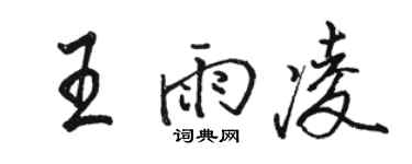 駱恆光王雨凌行書個性簽名怎么寫