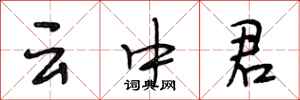 段相林雲中君行書怎么寫