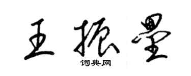 梁錦英王振壘草書個性簽名怎么寫