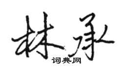 駱恆光林承行書個性簽名怎么寫