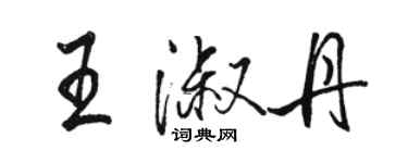 駱恆光王淑丹行書個性簽名怎么寫