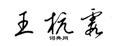 梁錦英王杭霞草書個性簽名怎么寫