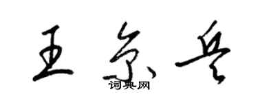 梁錦英王京兵草書個性簽名怎么寫