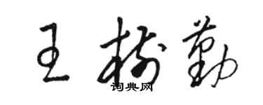 駱恆光王樹勤草書個性簽名怎么寫