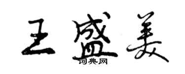 曾慶福王盛美行書個性簽名怎么寫