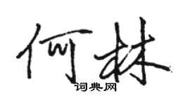 駱恆光何林行書個性簽名怎么寫