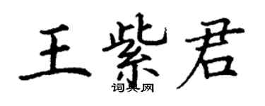 丁謙王紫君楷書個性簽名怎么寫