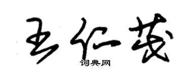 朱錫榮王仁茂草書個性簽名怎么寫
