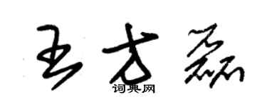 朱錫榮王方磊草書個性簽名怎么寫