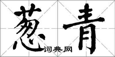 翁闓運蔥青楷書怎么寫