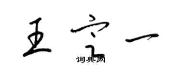 梁錦英王定一草書個性簽名怎么寫