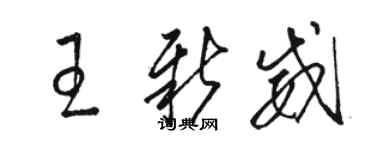 駱恆光王新威草書個性簽名怎么寫