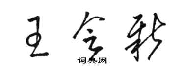駱恆光王會新草書個性簽名怎么寫