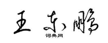 梁錦英王東鵬草書個性簽名怎么寫