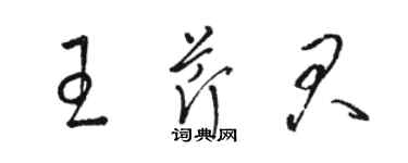 駱恆光王芹君草書個性簽名怎么寫