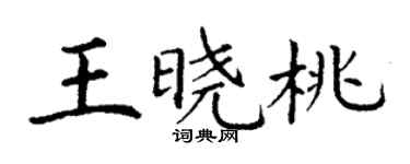 丁謙王曉桃楷書個性簽名怎么寫