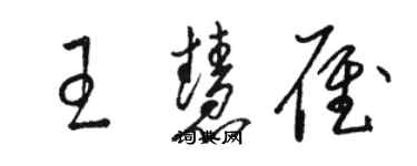 駱恆光王慧雁草書個性簽名怎么寫