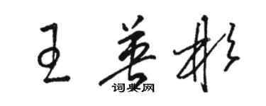 駱恆光王英彬草書個性簽名怎么寫