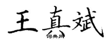 丁謙王真斌楷書個性簽名怎么寫