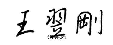 王正良王翌剛行書個性簽名怎么寫