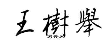 王正良王樹舉行書個性簽名怎么寫