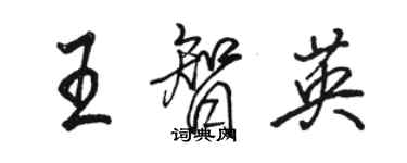 駱恆光王智英行書個性簽名怎么寫