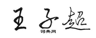 駱恆光王子超行書個性簽名怎么寫