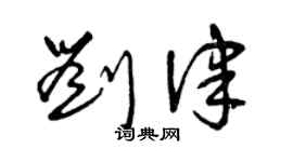 曾慶福劉律草書個性簽名怎么寫