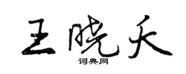 曾慶福王曉夭行書個性簽名怎么寫