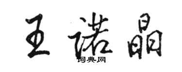 駱恆光王諾晶行書個性簽名怎么寫