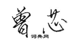 駱恆光曾芯行書個性簽名怎么寫