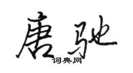 駱恆光唐馳行書個性簽名怎么寫