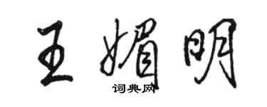 駱恆光王媚明行書個性簽名怎么寫