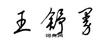 梁錦英王舒曼草書個性簽名怎么寫