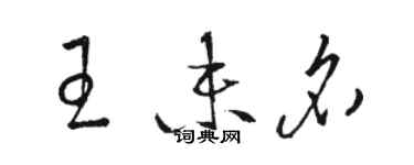 駱恆光王未名草書個性簽名怎么寫