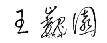 駱恆光王巍園草書個性簽名怎么寫